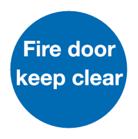 Fire door Keep clear sign MJN Safety Signs Ltd