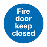 Fire door keep closed sign MJN Safety Signs Ltd