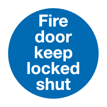 Fire door keep locked shut sign MJN Safety Signs Ltd