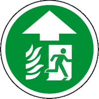 Fire Exit ahead floor graphics sign MJN Safety Signs Ltd