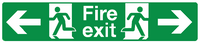Fire Exit right and left sign MJN Safety Signs Ltd