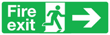 Fire exit right sign MJN Safety Signs Ltd