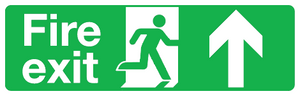 Double Sided Hanging Fire Exit straight sign MJN Safety Signs Ltd
