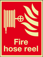 Fire hose reel photoluminescent sign MJN Safety Signs Ltd