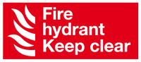 Fire Hydrant Keep Clear sign MJN Safety Signs Ltd