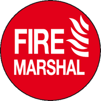 Fire Marshal label MJN Safety Signs Ltd