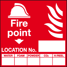 Fire point location No sign MJN Safety Signs Ltd