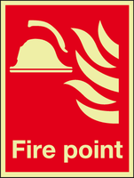 Fire point photoluminescent sign MJN Safety Signs Ltd