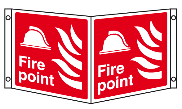 Fire point projecting sign MJN Safety Signs Ltd