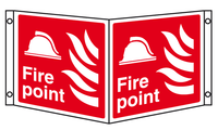 Fire point projecting sign MJN Safety Signs Ltd