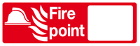 Fire point sign blank MJN Safety Signs Ltd