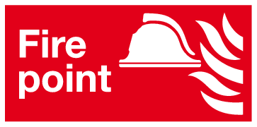 Fire point sign MJN Safety Signs Ltd