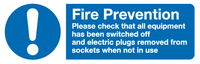 Fire prevention sign MJN Safety Signs Ltd