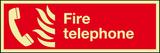 Fire telephone photoluminescent sign MJN Safety Signs Ltd
