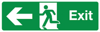 Exit left sign MJN Safety Signs Ltd