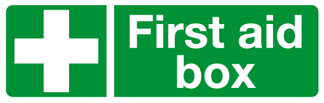 First Aid box sign MJN Safety Signs Ltd