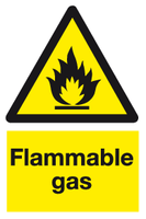 Flammable gas sign MJN Safety Signs Ltd