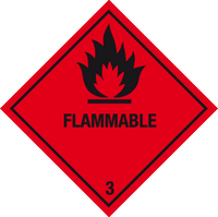 Flammable label MJN Safety Signs Ltd