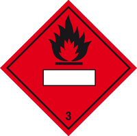 Flammable liquid label with blank space MJN Safety Signs Ltd