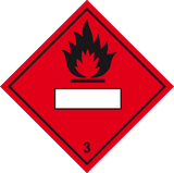 Flammable liquid label with blank space MJN Safety Signs Ltd