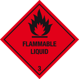 Flammable liquid label MJN Safety Signs Ltd