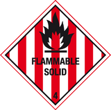 Flammable solid label MJN Safety Signs Ltd
