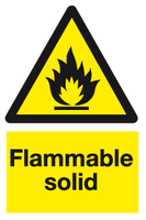 Flammable solid sign MJN Safety Signs Ltd
