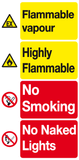 Flammable vapour Highly Flammable sign MJN Safety Signs Ltd