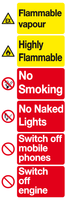Flammable vapour Highly Flammable sign MJN Safety Signs Ltd