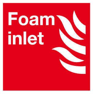 Foam inlet sign MJN Safety Signs Ltd