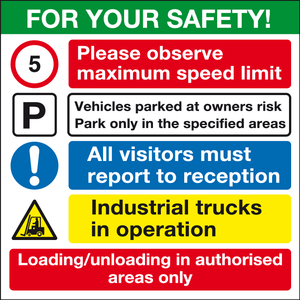 For your safety construction site safety sign MJN Safety Signs Ltd