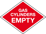 Gas Cylinders Empty Cylinder marking signs MJN Safety Signs Ltd