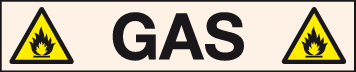 Gas pipeline label MJN Safety Signs Ltd
