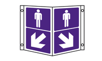 Gents directional projecting door sign MJN Safety Signs Ltd