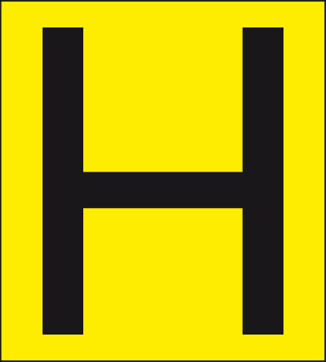 H symbol sign MJN Safety Signs Ltd