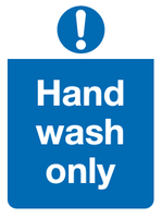 Hand wash only sign MJN Safety Signs Ltd