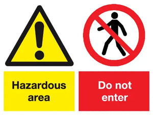 Hazardous area do not enter sign MJN Safety Signs Ltd