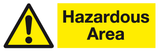 Hazardous Area sign MJN Safety Signs Ltd
