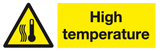 High temperature sign MJN Safety Signs Ltd