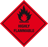 Highly flammable label MJN Safety Signs Ltd