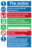 100 Hotel / Guest House fire action sign MJN Safety Signs Ltd