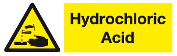 Hydrochloric Acid sign MJN Safety Signs Ltd