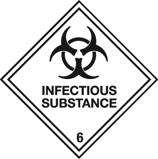Infectious Substance Label MJN Safety Signs Ltd