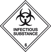 Infectious Substance Label MJN Safety Signs Ltd