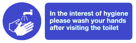 In the interest of hygiene sign MJN Safety Signs Ltd