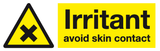 Irritant avoid skin contact sign MJN Safety Signs Ltd