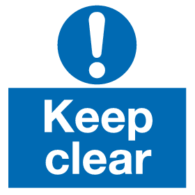 Keep clear automatic door sign MJN Safety Signs Ltd