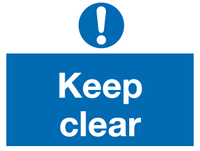 Keep Clear sign MJN Safety Signs Ltd