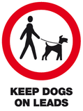 Keep dogs on leads sign MJN Safety Signs Ltd