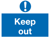 Keep Out sign MJN Safety Signs Ltd